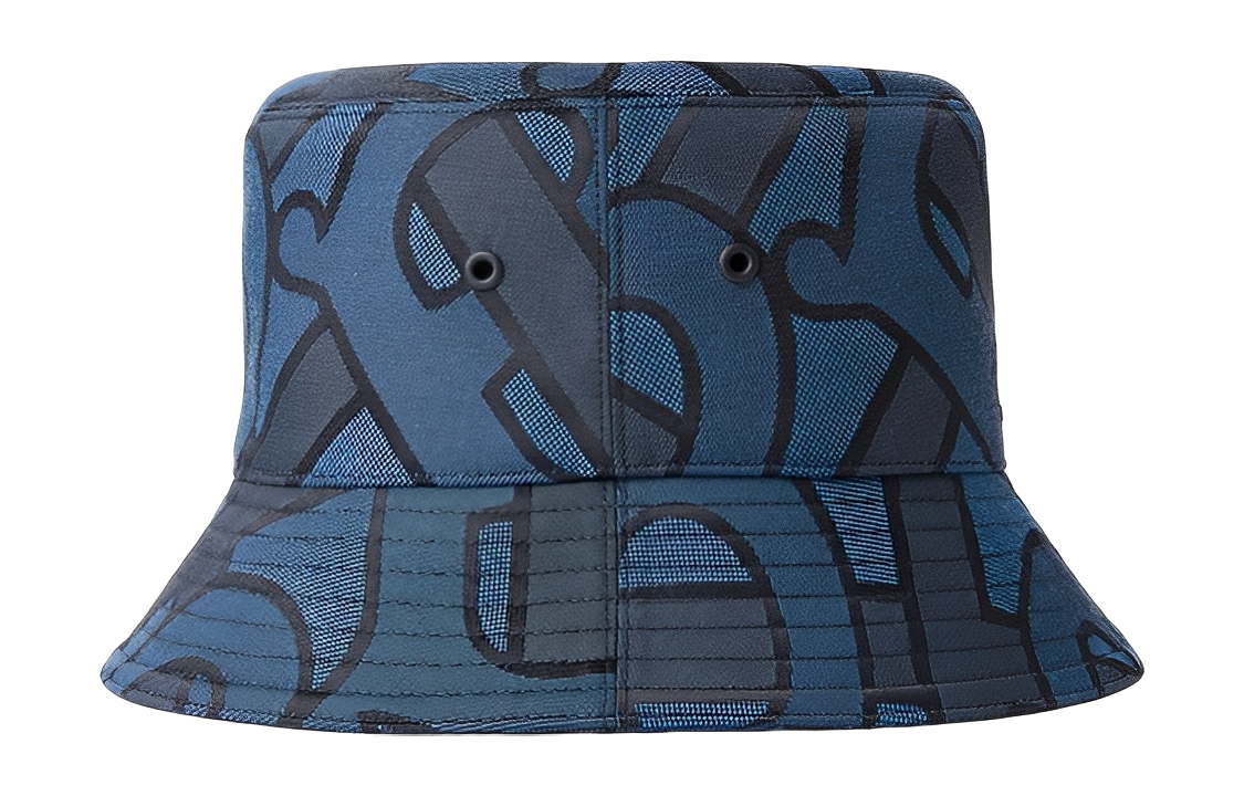 Burberry Letter Embroidery Unisex Blue Bucket Hat 80727261 圖 4