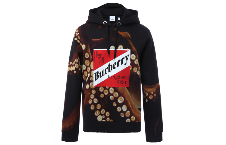 Burberry Letter Logo Hoodie Black Men 45596041