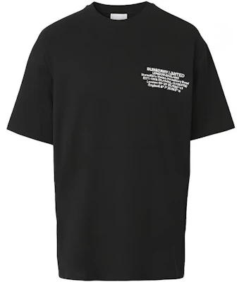 Camiseta Negra Burberry Estampado Letras Algodón Corte Holgado. 80427481 Order Camiseta Negra Burberry Estampado Letras Algodón Corte Holgado. 80427481