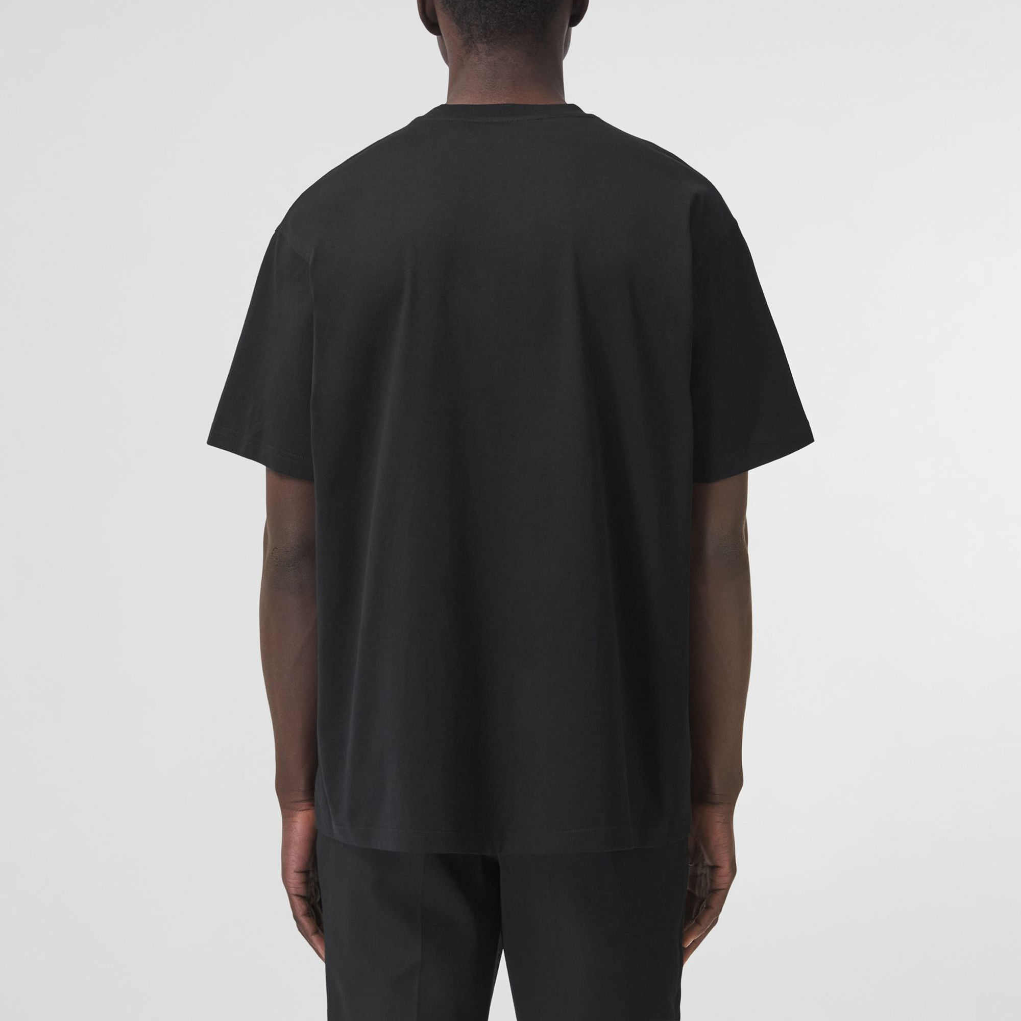 Burberry Letter Print Cotton Loose Fit T-Shirt Black. 80427481 圖 4