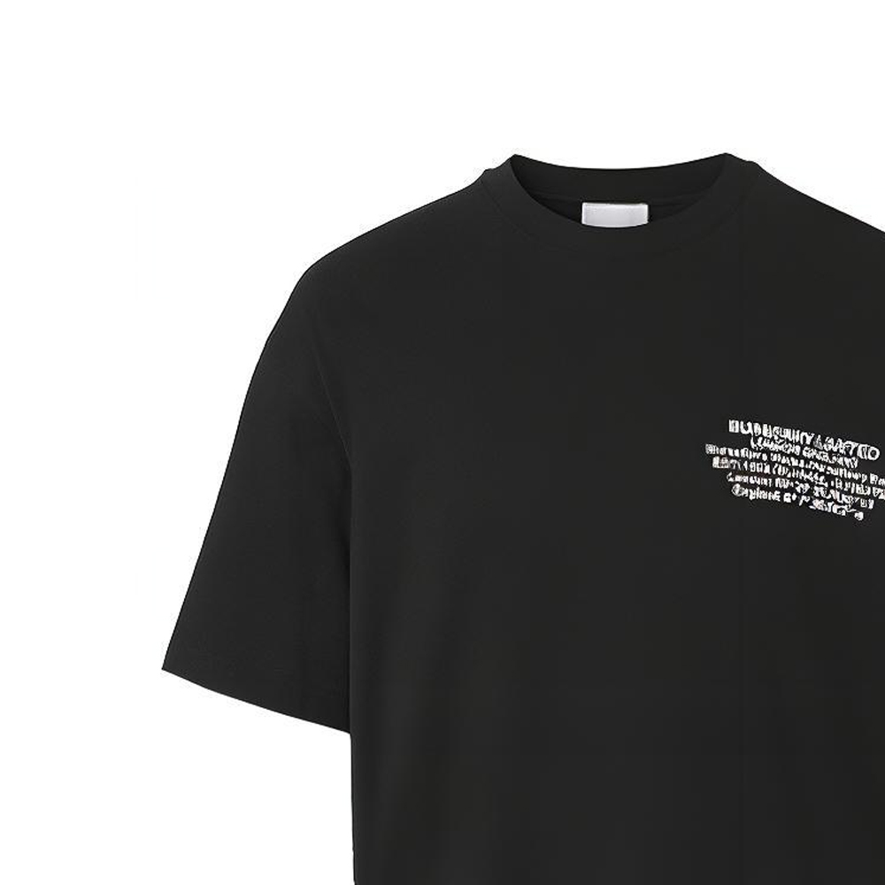 Burberry Letter Print Cotton Loose Fit T-Shirt Black. 80427481 圖 6