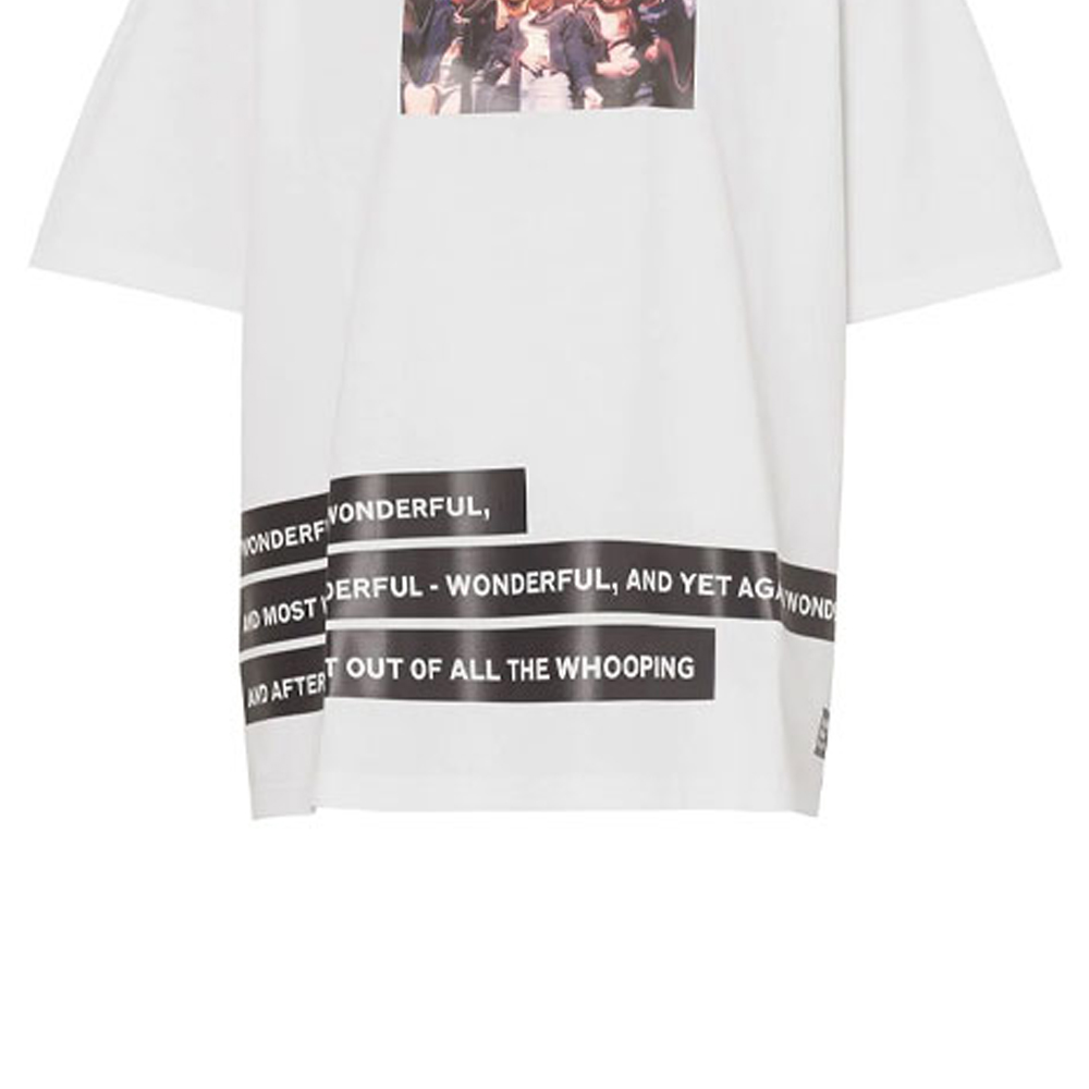 Burberry Letter Print Crew Neck Unisex White T-Shirt 45605261 圖 7