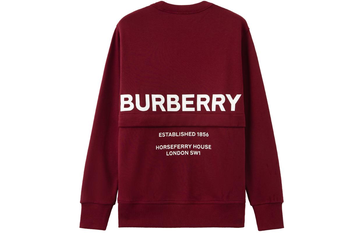 Burberry Letter Print Crewneck Sweatshirt Unisex - Red. 80616791 圖 3
