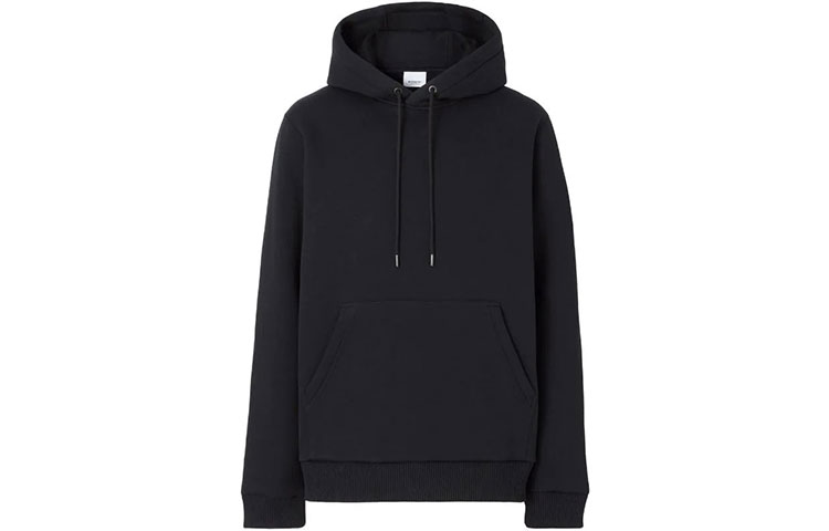 Burberry Letter Print Hoodie Black Casual Sweatshirt. 80455521