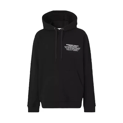 Burberry Letter Print Loose Fit Hoodie Black Autumn Edition. 80427531