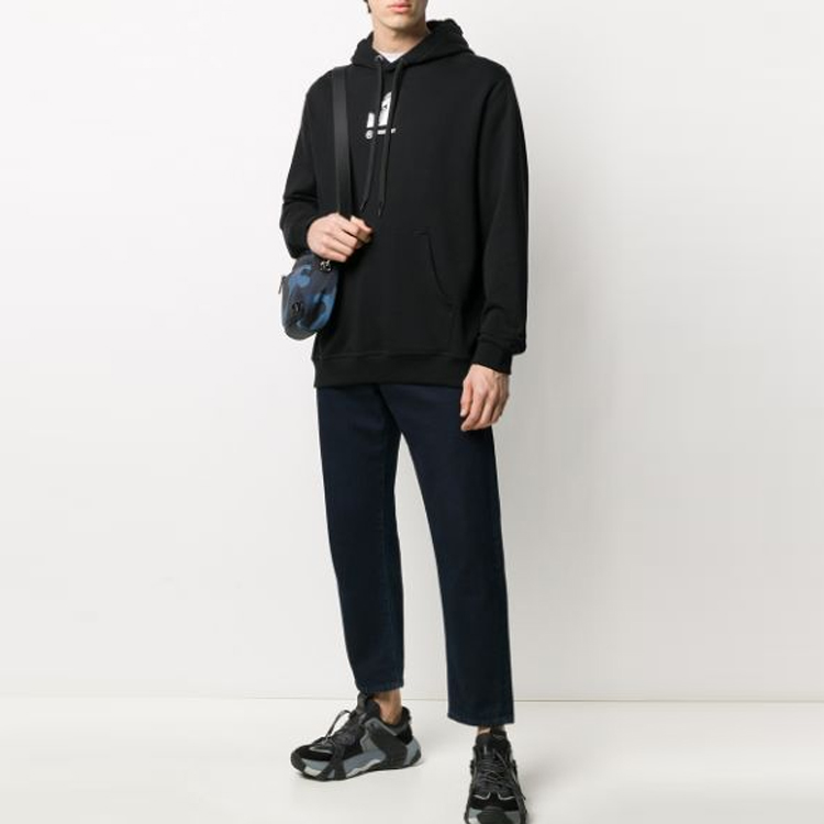 Burberry Letter Print Pullover Hoodie Long Sleeve for Men - Black 80304931 圖 3