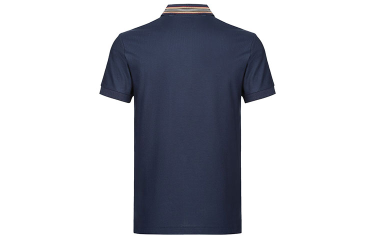 Burberry Letter Print Straight-Cut Polo Shirt - Dark Blue 80143511 圖 3