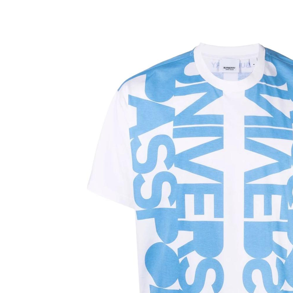Burberry Letter Print White Oversized Crew Neck Relaxed Fit  T-Shirt. 80519821 圖 6