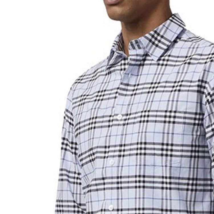Burberry Light Blue Check Long-Sleeve Shirt 80113991 圖 6