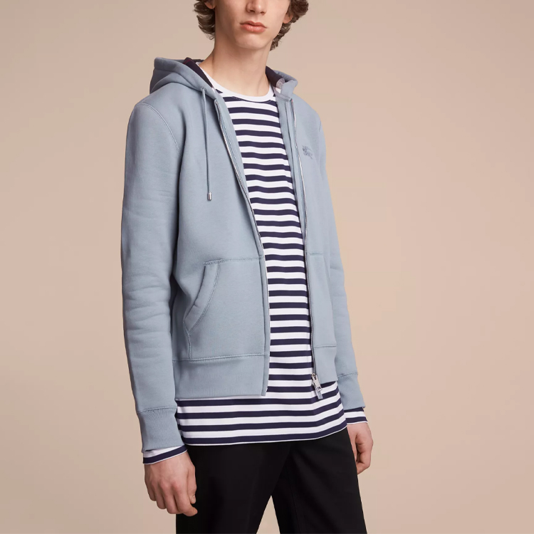 Burberry Light Blue Hooded Zip Jacket - Fall Collection 40569551 圖 4