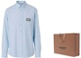Lookbook Camisa Burberry Azul Claro de Algodón Elástico Popelina Manga Larga. 80218461