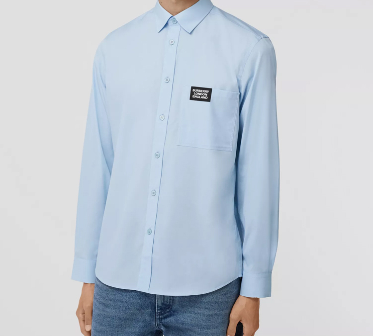 Purchase Camisa Burberry Azul Claro de Algodón Elástico Popelina Manga Larga. 80218461