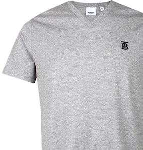 Burberry Kelabu Cerah Leher-V Logo Cetakan Baju-T Lengan Pendek 80172571 Sizing Burberry Kelabu Cerah Leher-V Logo Cetakan Baju-T Lengan Pendek 80172571