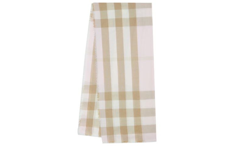 Burberry Lightweight Check Cashmere Scarf Snowflake Stone Color 80245011 圖 2