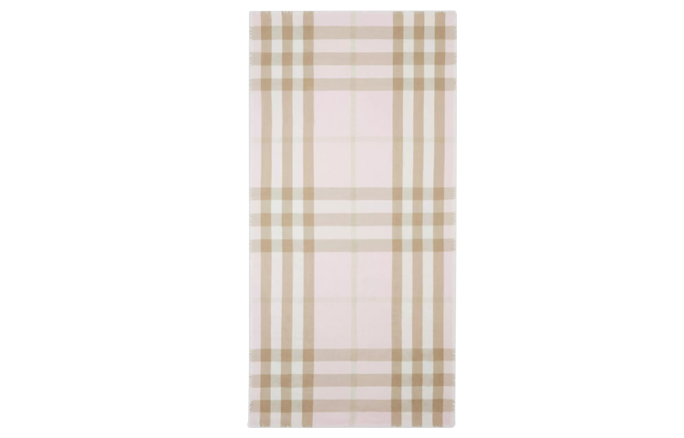 Burberry Lightweight Check Cashmere Scarf Snowflake Stone Color 80245011 圖 3