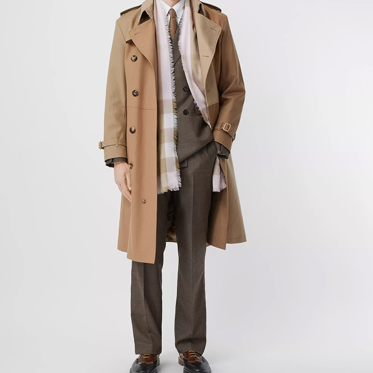 Burberry Lightweight Check Cashmere Scarf Snowflake Stone Color 80245011 圖 4