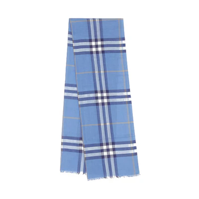 Burberry Lightweight Check Merino Wool Scarf for Unisex Couples 80245171