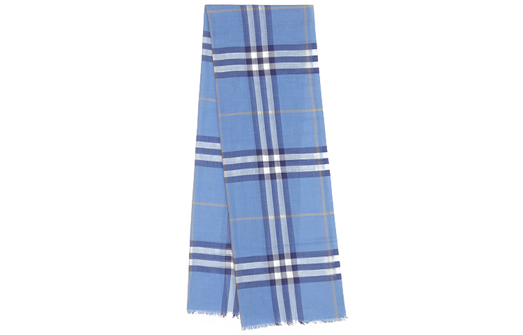 Burberry Lightweight Check Merino Wool Scarf for Unisex Couples 80245171 圖 2