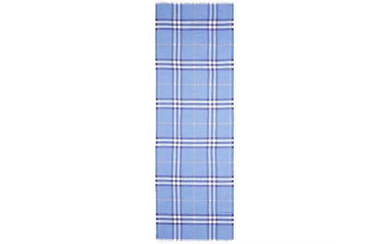 Burberry Lightweight Check Merino Wool Scarf for Unisex Couples 80245171 圖 3