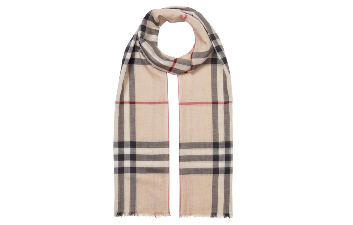 Burberry Lightweight Cozy Knit Scarf Men’s Beige 8055858 圖 3