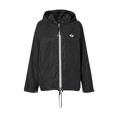Burberry Lightweight Packable Logo Hooded Jacket Black () 80256611