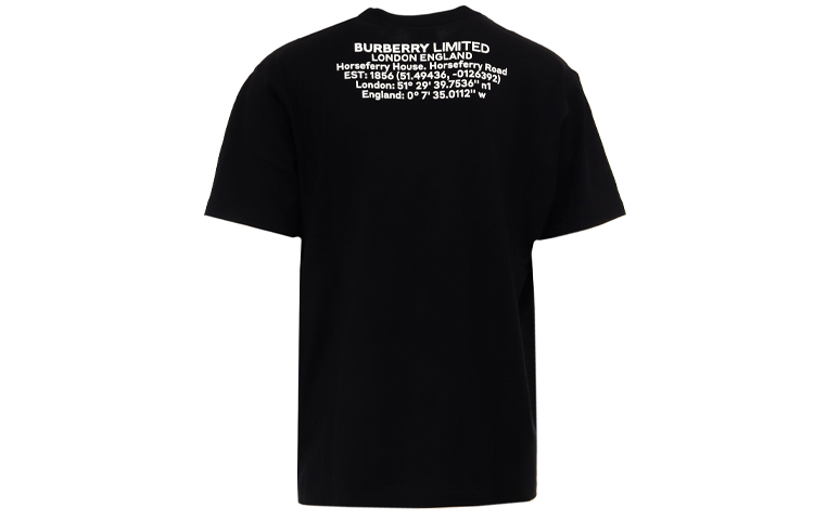 Burberry Location Print Oversized Cotton T-Shirt Black 8025657 圖 3