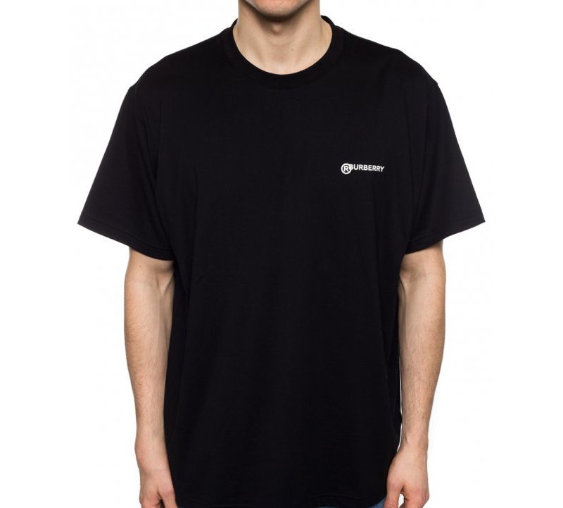 Burberry Location Print Oversized Cotton T-Shirt Black 8025657 圖 4