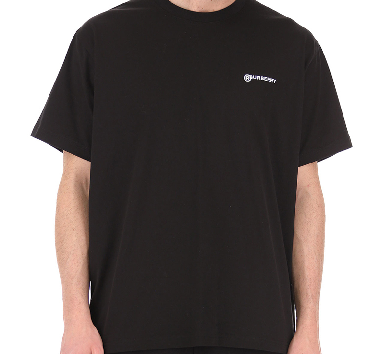 Burberry Location Print Oversized Cotton T-Shirt Black 8025657 圖 6