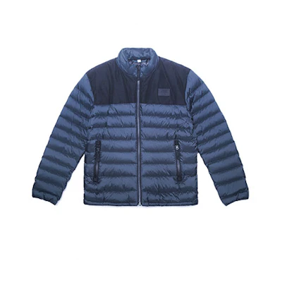 Burberry Logo-Embroidered Lightweight Down Jacket Navy Blue 80343181