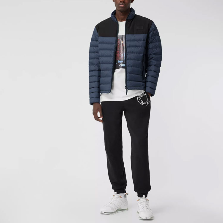 Burberry Logo-Embroidered Lightweight Down Jacket Navy Blue 80343181 圖 7