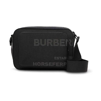Burberry Logo-Print Cross Body Bag Black
