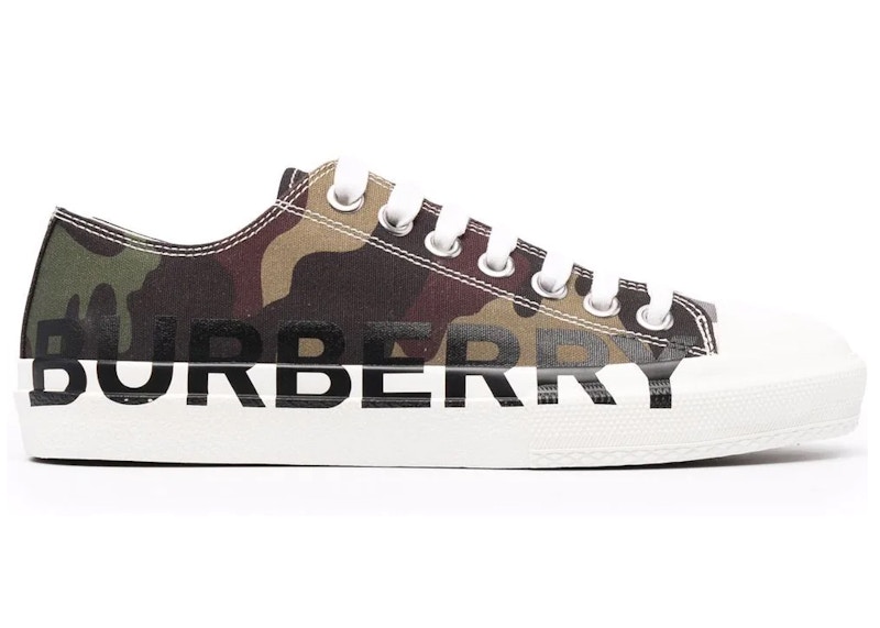 Burberry Logo-print Lace-up Sneaker Green Camo
