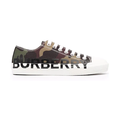 Burberry Logo-print Lace-up Sneaker Green Camo