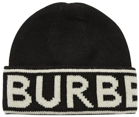Burberry Logo Beanie Black Buy Burberry Logo Beanie Black