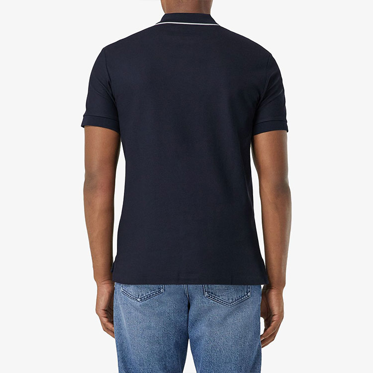 Burberry Logo Button Cotton Short Sleeve Polo Shirt Navy Blue 80218351 圖 5
