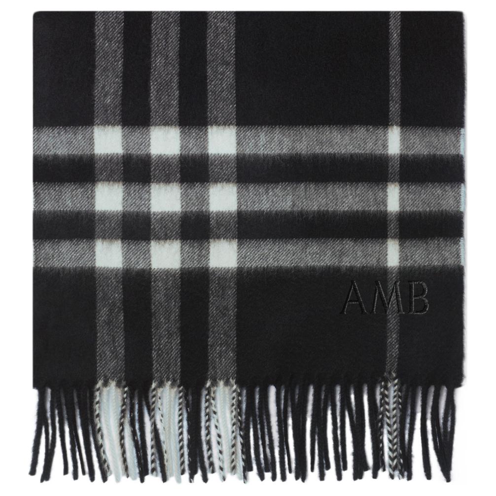 Burberry Logo Cashmere Scarf for Women - Black/White 80947411 圖 4