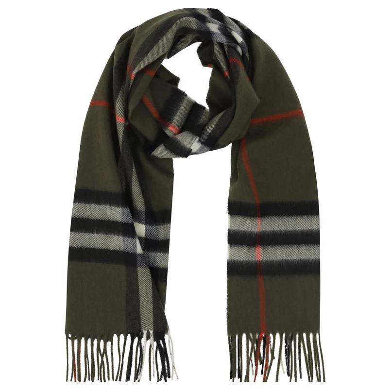 Burberry Logo Cashmere Scarf Unisex Couple's Style Green 8091010 圖 2