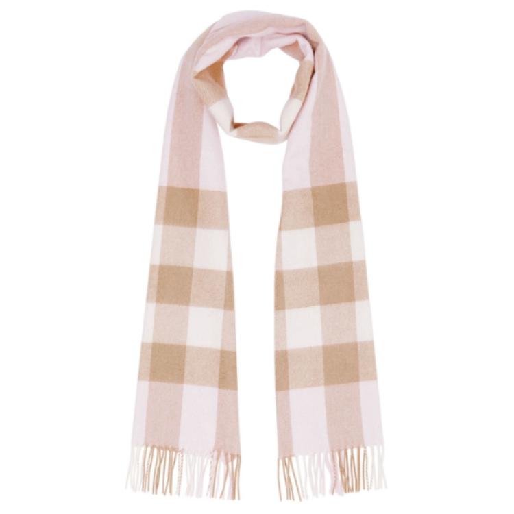 Burberry Logo Cashmere Scarf Unisex Couple Style Brown/Pink 8021690A2888