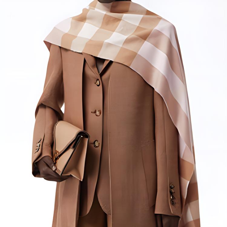 Burberry Logo Cashmere Scarf Unisex Couple Style Brown/Pink 8021690A2888 圖 4