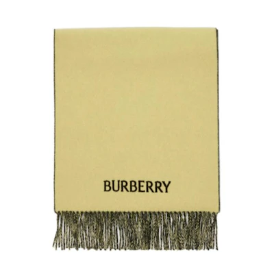 Burberry Logo Cashmere Wool Scarf for Men in Yellow. 80978191