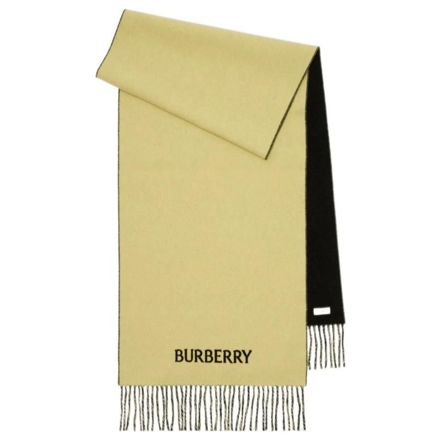 Burberry Logo Cashmere Wool Scarf for Men in Yellow. 80978191 圖 3