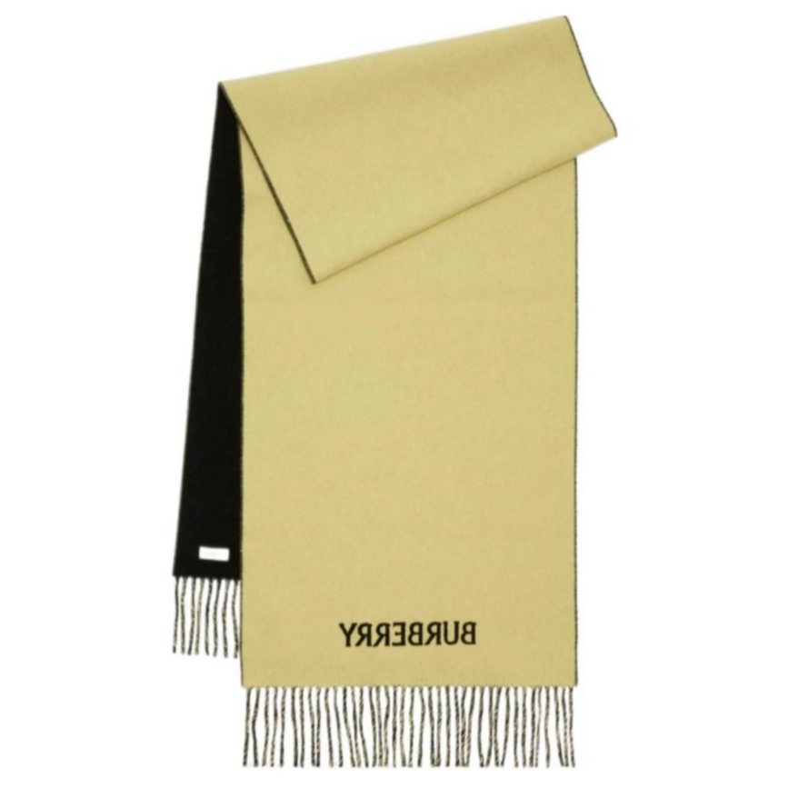 Burberry Logo Cashmere Wool Scarf for Men in Yellow. 80978191 圖 4
