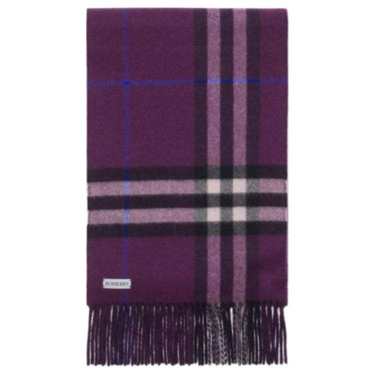 Burberry Logo Cashmere Wool Scarf Purple for Men. 80909471