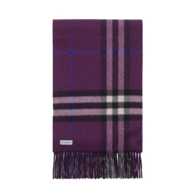 Burberry Logo Cashmere Wool Scarf Purple for Men. 80909471