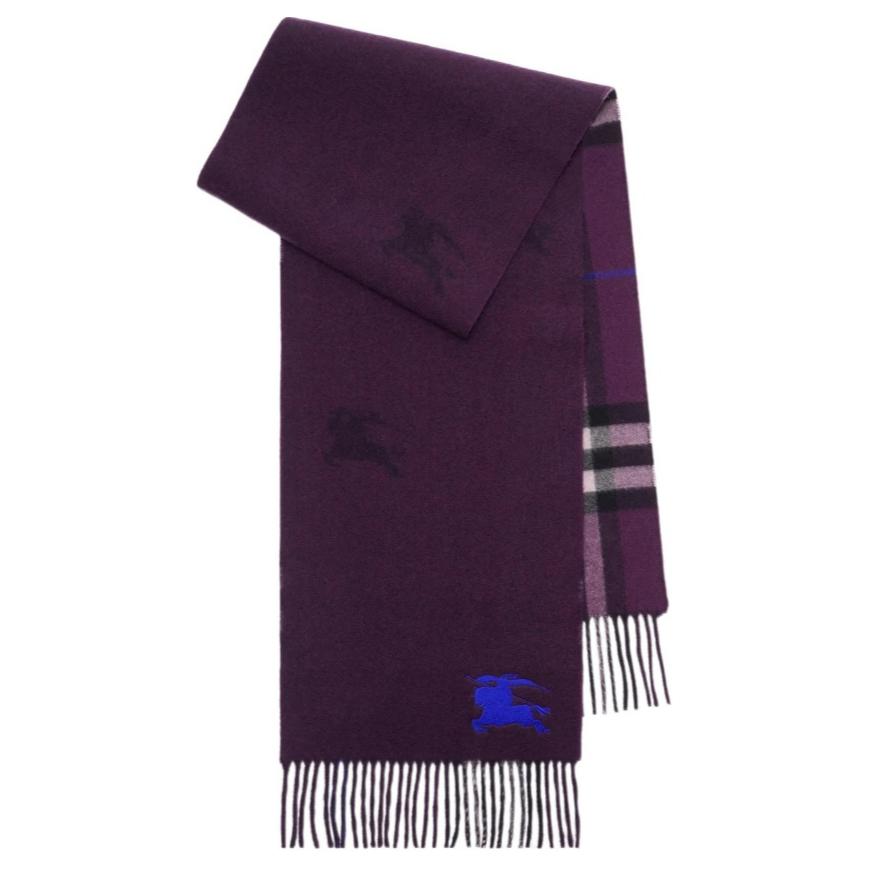 Burberry Logo Cashmere Wool Scarf Purple for Men. 80909471 圖 3
