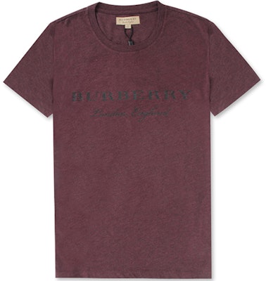 Burberry Logo Kaos Crewneck Kasual Warna Burgundy Gelap. 40601251 Buy Burberry Logo Kaos Crewneck Kasual Warna Burgundy Gelap. 40601251