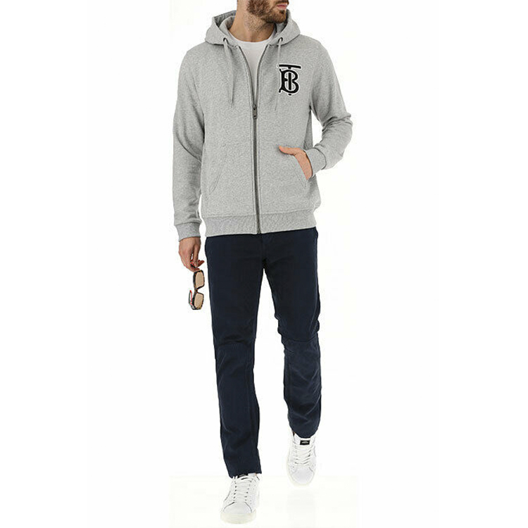 Shop 버버리 로고 캐주얼 스웻셔츠 라이트 그레이 8017261