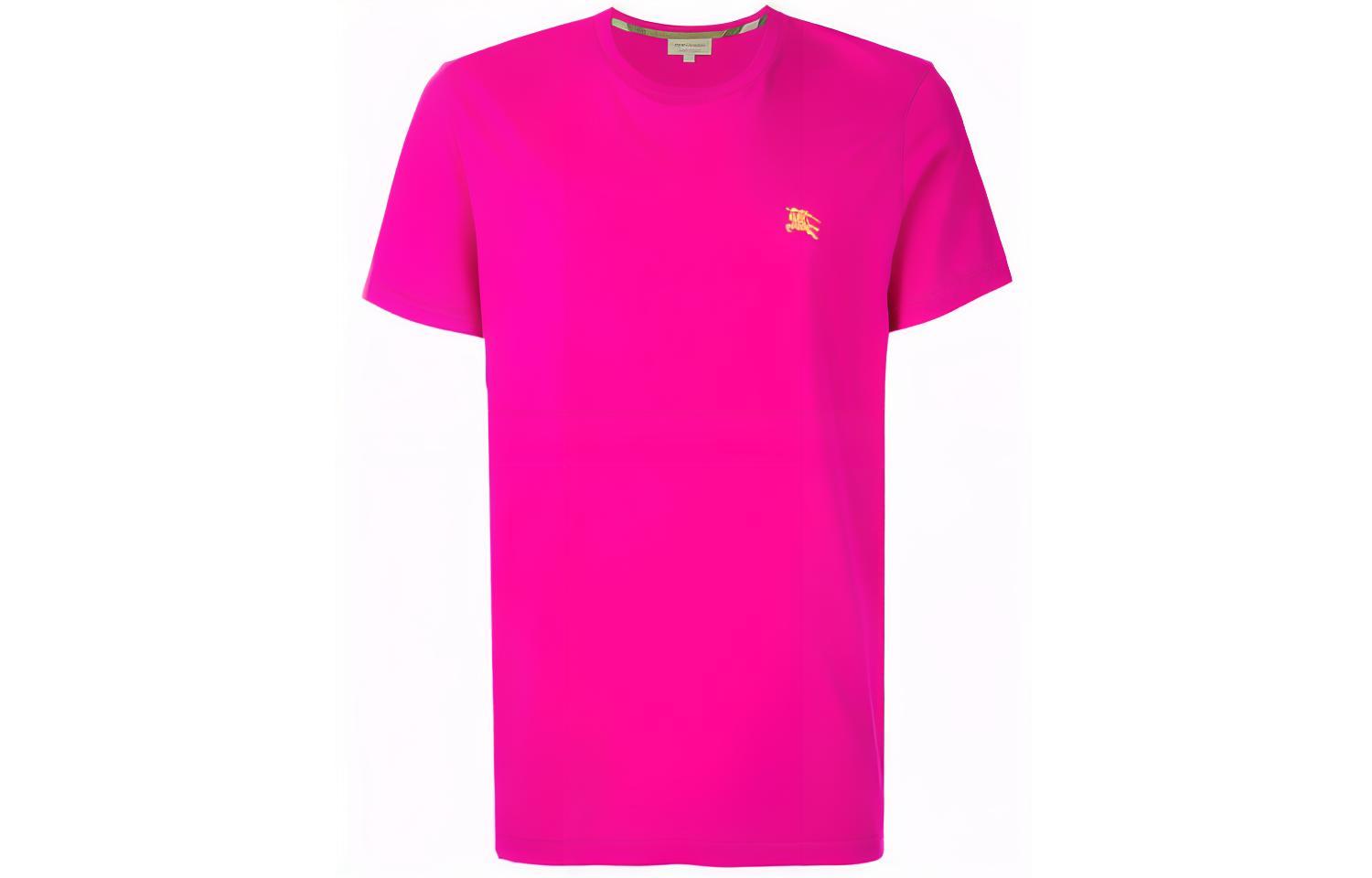 Burberry Logo Crewneck Short Sleeve T-Shirt in Rose Red 40685931