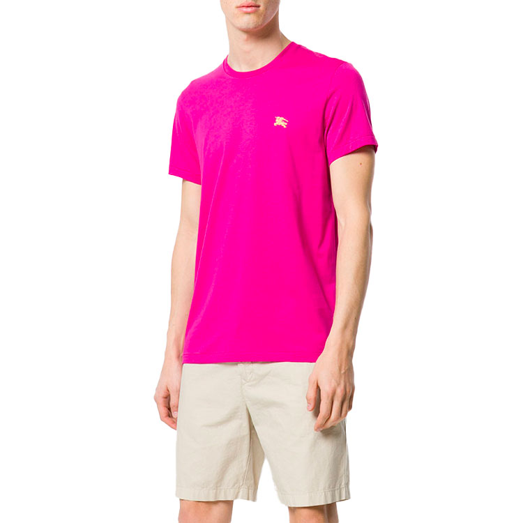Burberry Logo Crewneck Short Sleeve T-Shirt in Rose Red 40685931 圖 3