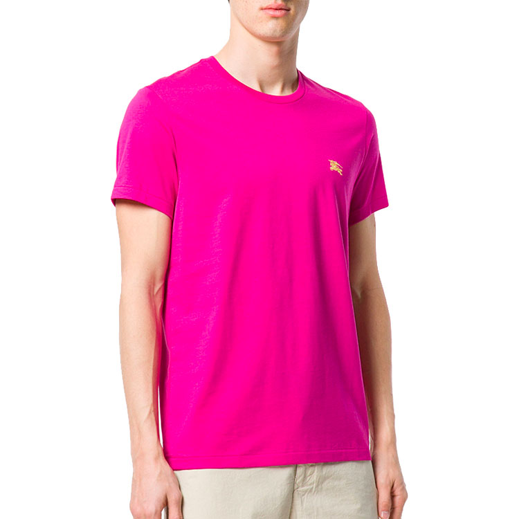 Burberry Logo Crewneck Short Sleeve T-Shirt in Rose Red 40685931 圖 4